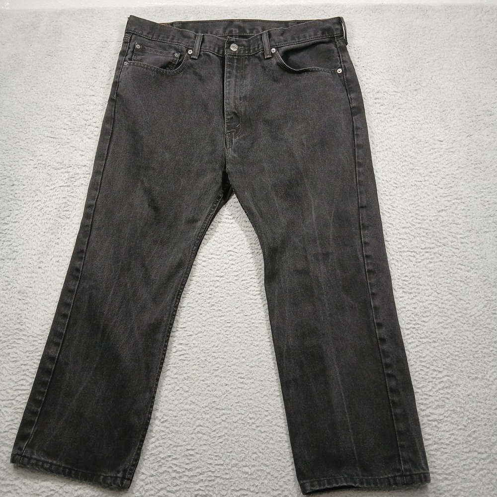 Levi's 505 Men's Jeans 40x29 Black Straight Fit Denim Classic - Picture 2 of 9
